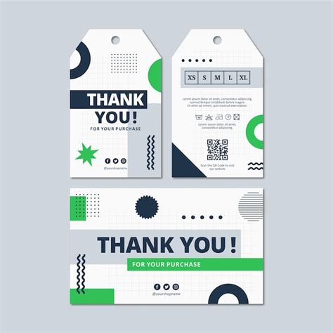 Premium Vector Thank You Card And Label Template Vector