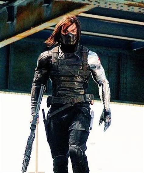 Bucky Barnes Winter Soldier Jacket - Silver Armor Jacket