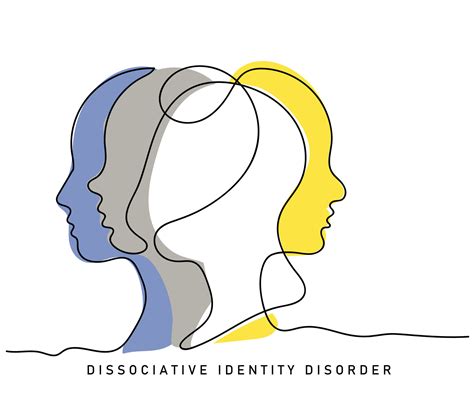 Line Art Vector Art Of Dissociative Identity Disorder 34746857 Vector
