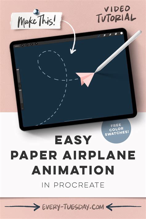 Easy Paper Airplane Animation in Procreate - Every-Tuesday | Blog ...