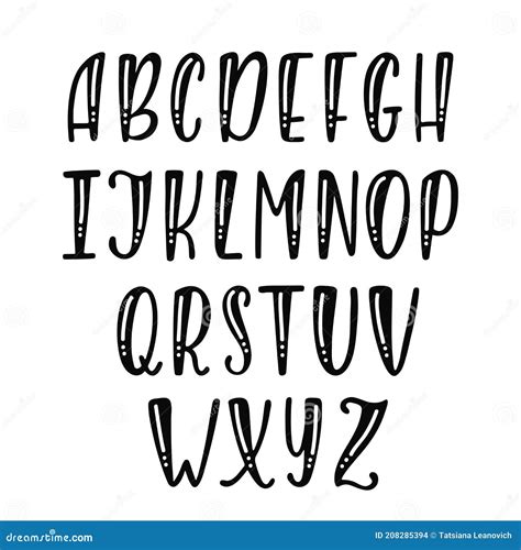 Handwritten Vector Font. Hand Lettering and Typography Alphabet Stock ...