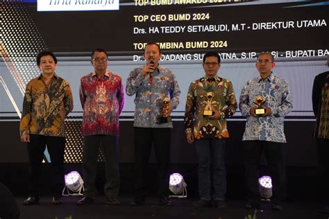 Perumda Air Minum Tirta Raharja Kabupaten Bandung Raih Top Bumd Award