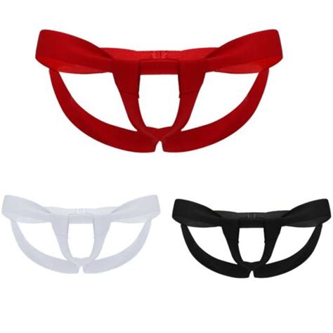 Men Sexy Open Back Jockstrap Bikini G String Briefs Enhancing Strap Underwear EBay