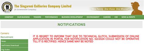 Sccl Recruitment Notification Out Posts Online Registration