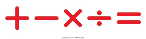 Plus Minus Multiply Divide Equal Sign Stock Vector (Royalty Free ...