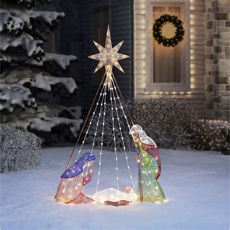 Amazon Member S Mark Pre Lit Nativity Scene Patio Lawn Garden