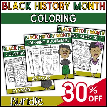 African American Leaders Coloring Pages And Bookmarks Bundle Black