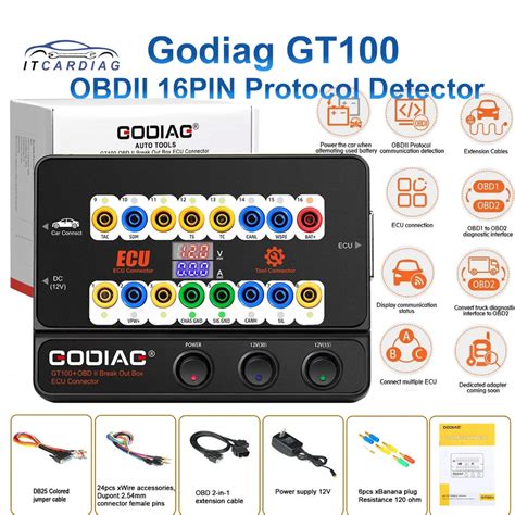 GODIAG GT100 OBDII Breakout Box AUTO OBD2 ECU Bench Connector Tool