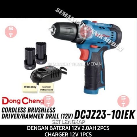 Jual DCJZ23 10i EK CORDLESS IMPACT DRILL BOR BATERAI TEMBOK 12V