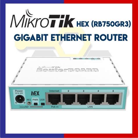 Mikrotik Hex Gigabit Router Wired Household Rb750gr3 Mini 5 Port