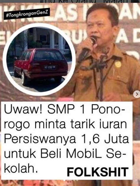 Viral SMP Di Ponorogo Tarik Iuran Ke Orangtua Siswa Untuk Beli Mobil