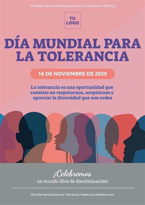 Dise A Carteles Del D A Internacional Para La Tolerancia