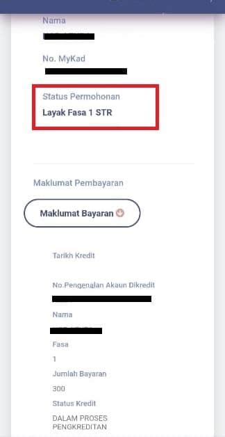 Cara Mudah Semak Status Pembayaran Str Fasa Kategori Bujang