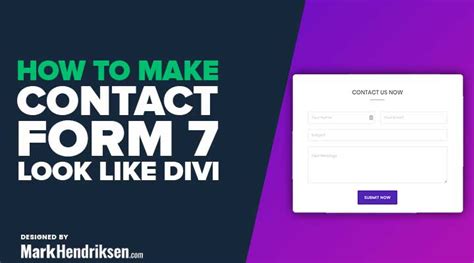 How To Make Contact Form Look Like Divi Markhendriksen