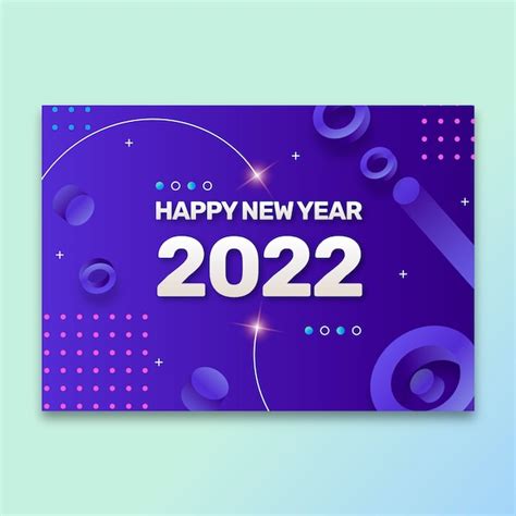 Free Vector Gradient New Year Greeting Card Template