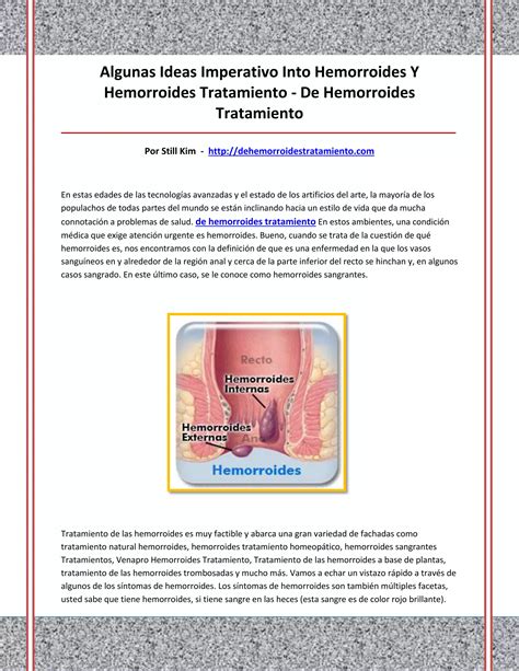 De Hemorroides Tratamiento Pdf