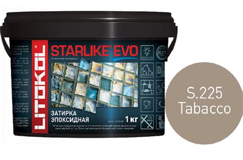 Эпоксидная затирка Litokol Starlike Evo S.225 Tabacco 1 кг - в Спб от ...