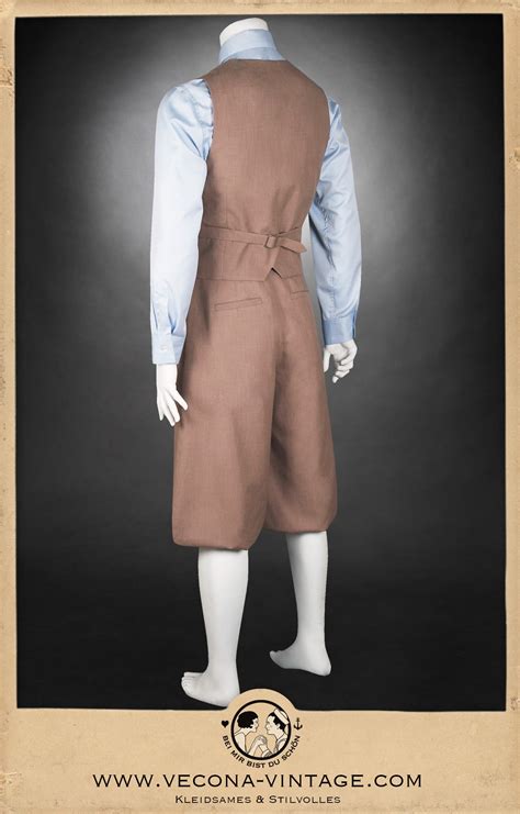 20s 30s Knickerbockers Plus Fours Caramel Light Brown Cotton Linen