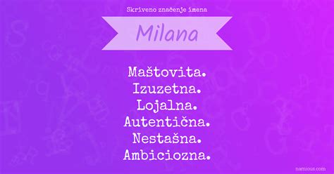 Skriveno značenje imena Milana | Namious