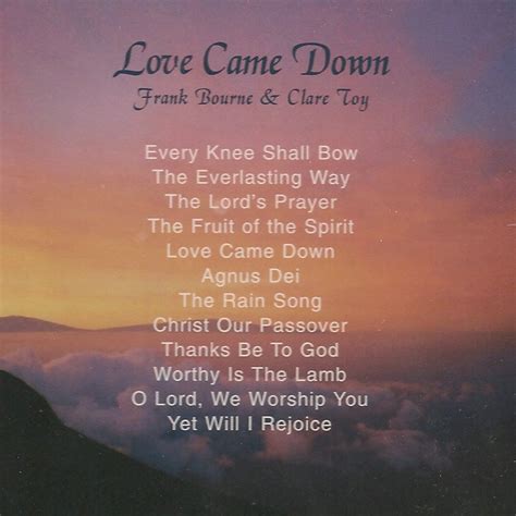 Love Came Down (CD Recording) - Clare Toy Music