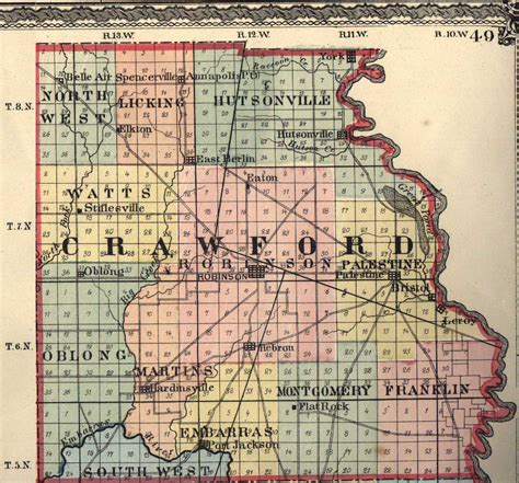 Crawford County Illinois Maps And Gazetteers