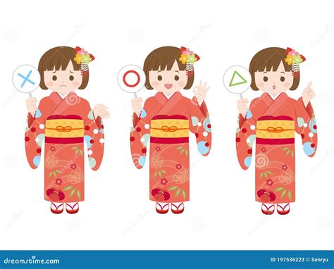 Japanese Clothing Kimono Girl Stock Vector - Illustration of trouble ...