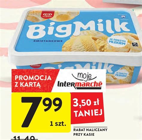 Archiwum Big Milk Lody śmietankowe 1000 ml Intermarche Super 07 07