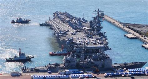 Uss Ronald Reagan Aircraft Carrier Arrives In Busan The Korea Times