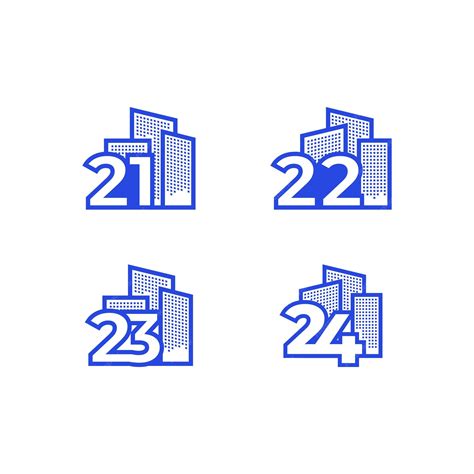 Premium Vector | Modern numbering with building property real estate