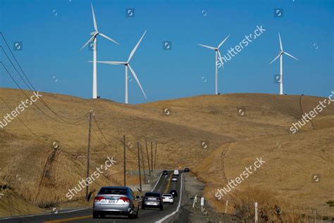 Vehicles Move Down Altamont Pass Road Editorial Stock Photo - Stock ...