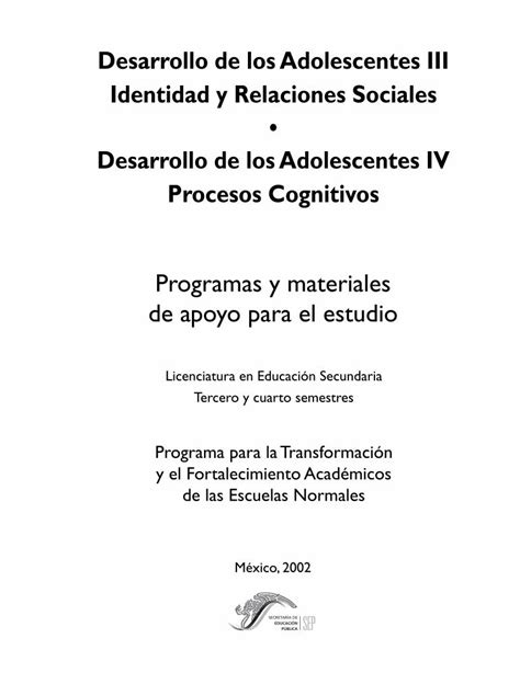 Pdf Distribución Gratuita 2002 2003 Identidad Y … Desarrollo De Los