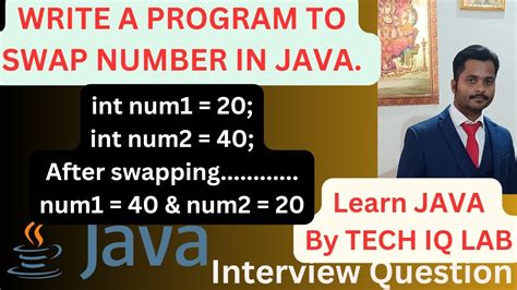 Wap To Swap Two Numbers Without Using Third Variable In Java Swap Two