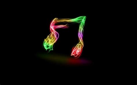 Neon Music Notes Wallpaper - WallpaperSafari