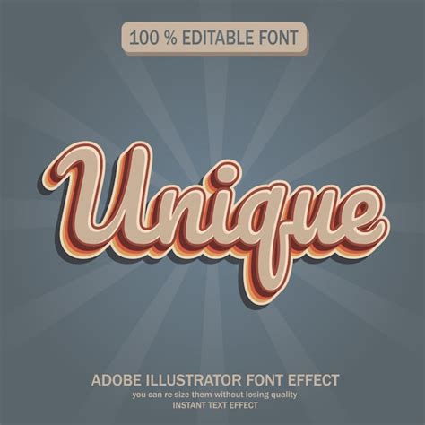 Texto Vintage Efecto De Fuente Editable Vector Premium