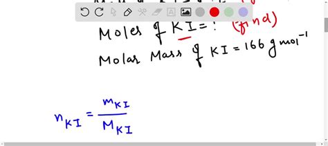 Solved The Chemical Formula For Potassium Iodide Is Ki The Chemist