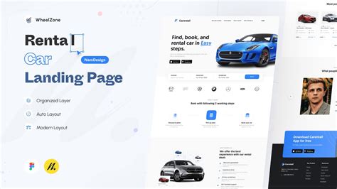 Design Landing Page Rent Car In Figma UI Speed Design Week 15