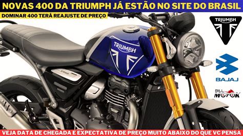 Novas 400 da TRIUMPH já estão no site do Brasil e Dominar 400 terá