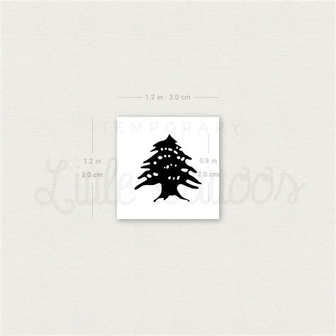 Cedar Tree Temporary Tattoo - Set of 3 – Little Tattoos