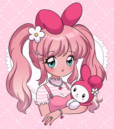 My Melody Sanrio And 1 More Drawn By Chellyko Danbooru