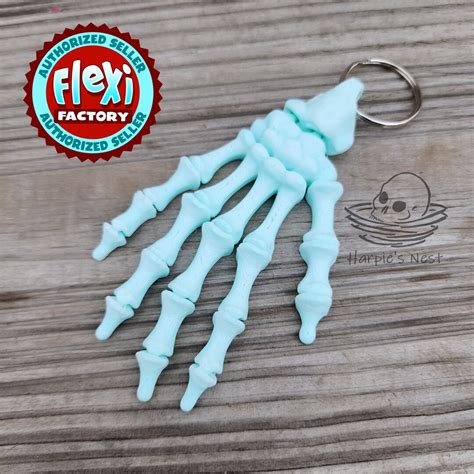 Skeleton Hand Keychain 3d Printed Etsy