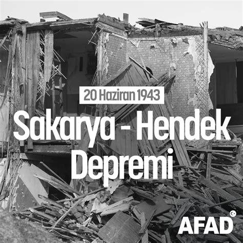 1943 yılında meydana gelen 6 6 büyüklüğündeki Sakarya Hendek Depremi