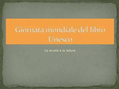 PPT Giornata Mondiale Del Libro Unesco PowerPoint Presentation Free