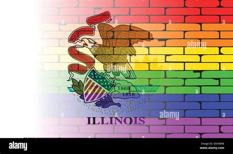 Rainbow Wall Illinois Stock Vector Image Art Alamy