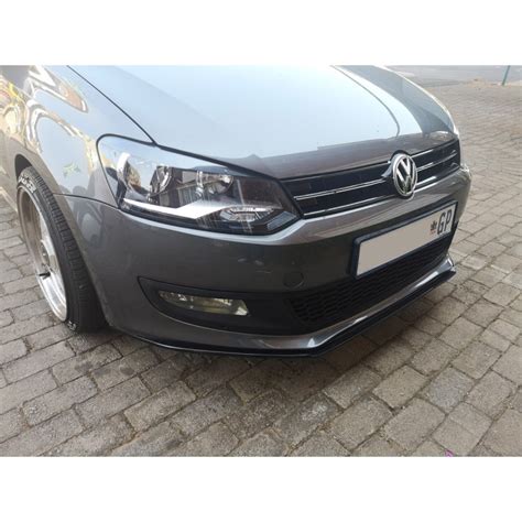 Polo 6C 6R Gloss Black Slimline Front Lip