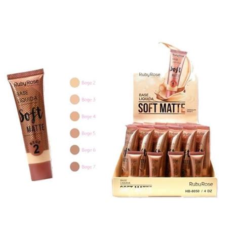 Caixa Base Líquida Soft Matte Bege Ruby Rose Hb 8050 2 Base Facial