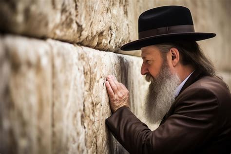 Un Jud O Reza Ante El Muro De Las Lamentaciones En Jerusal N Foto Premium