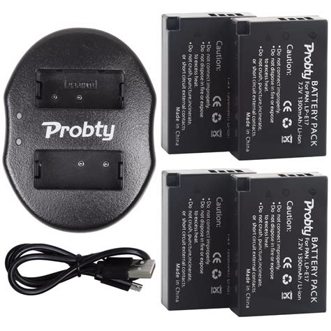 Pcs Probty Lp E Lp E Battery Usb Dual Charger For Canon Eos D