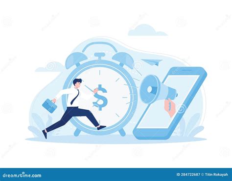 Work Deadline Time Management Concept Flat Illustration Stock Vector Illustration Of Plan