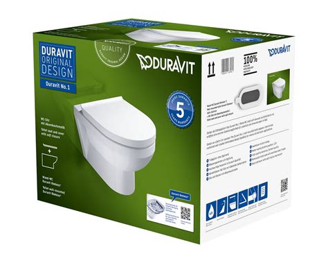 Duravit No1 Wall Mounted Rimless® Compact Toilet Set