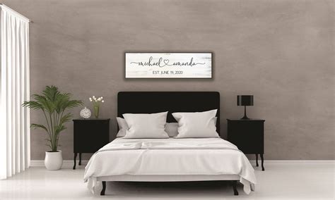 Master Bedroom Wall Decor Over The Bed Marriage Signs Bedroom Etsy